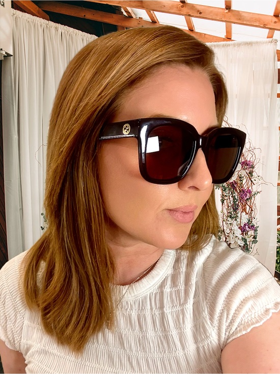 Gucci Oversized Square Sunglasses Burgundy | Brown Lenses | Made in Italy main image 7